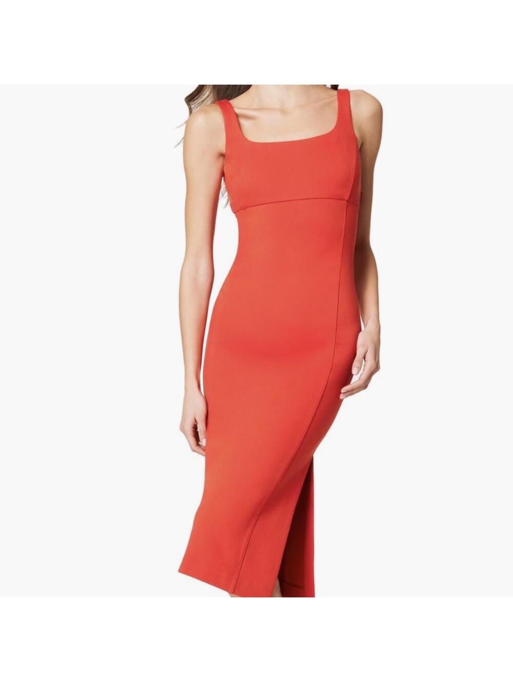 NWT Spanx Sleeveless Tank Ponte Midi Dress Poppy Large